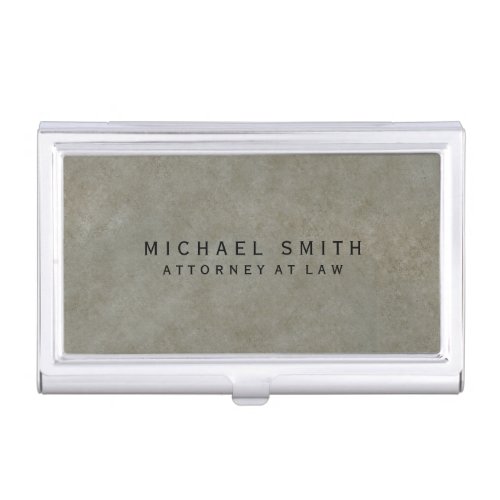 Attorney at Law Stone Design Simple Minimalist Business Card Case