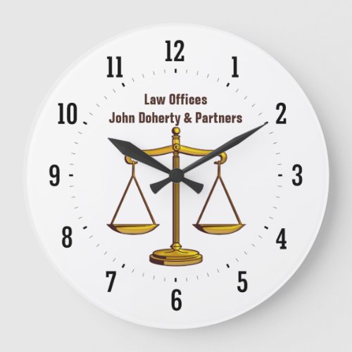 Attorney at Law  Time for Justice _ Wall Clock