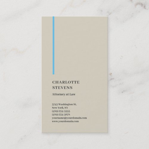 Attorney at Law Trendy Minimalist Elegant Simple Business Card