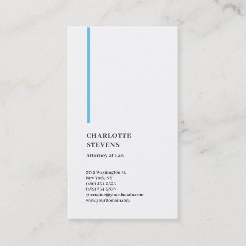 Attorney at Law Trendy Minimalist Elegant Simple Business Card