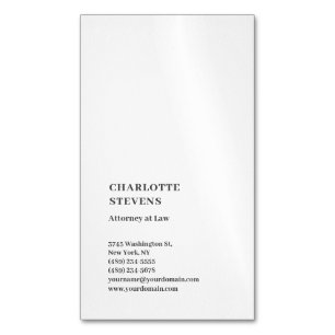 Attorney at Law Trendy Minimalist Elegant Simple Business Card Magnet