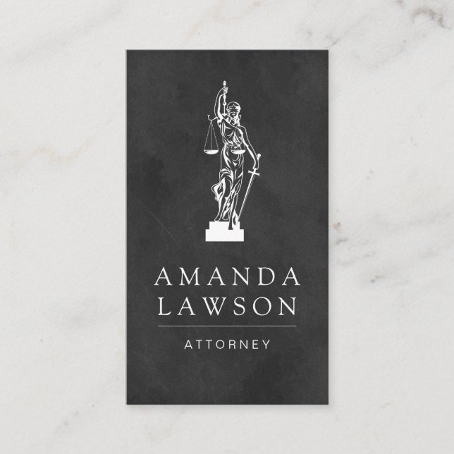 Attorney At Lawyer Blind Justice Icon Appointment Card (Front)