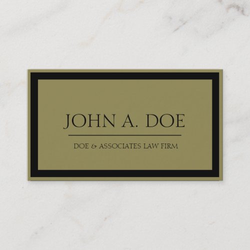 Attorney Black/Antique Gold Border Business Card Templates