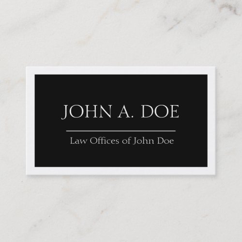 Attorney Black Banner - Available Letterhead - Business Card