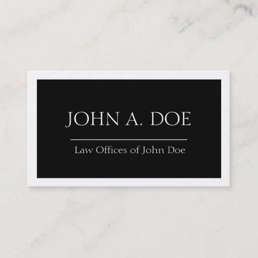 Customizable Attorney Black Banner - Available Letterhead - Business Card
