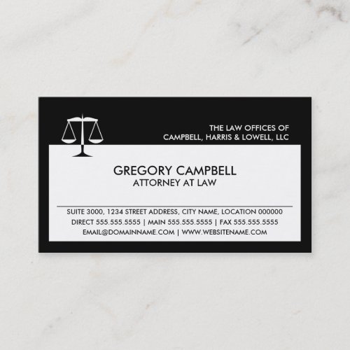 Attorney Black Business Cards