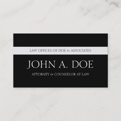Customizable Attorney Black Essence - Available Letterhead Business Card Template