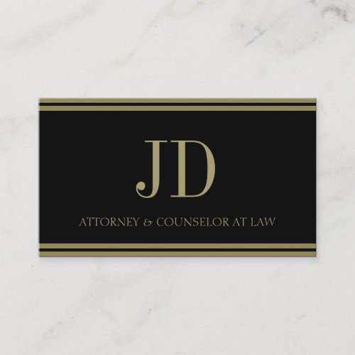 Attorney Black/Gold Stripes Business Cards