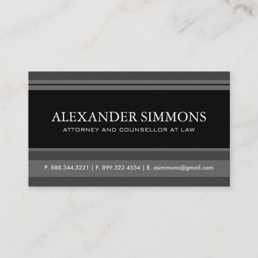 Customizable Attorney Business Card