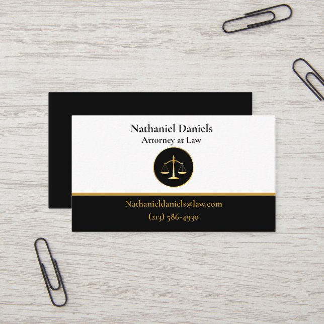 Attorney Business Card (Front/Back In Situ)