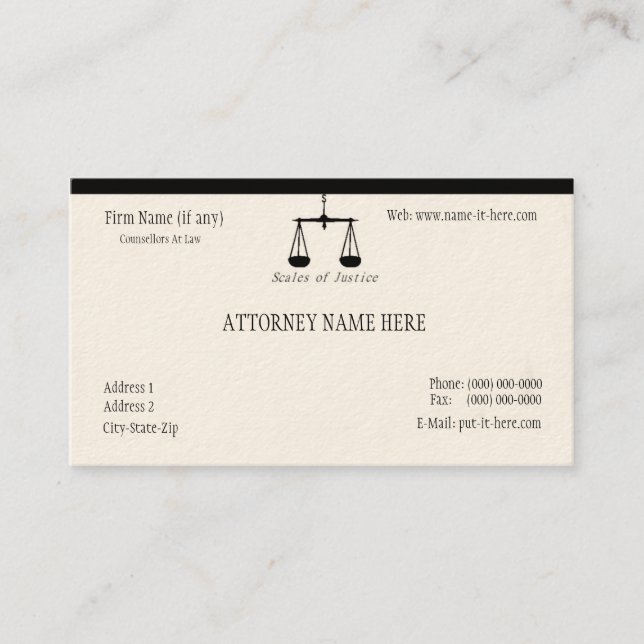 Attorney Business Card (Front)