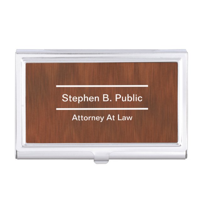 Attorney Business Card Holder (Front)