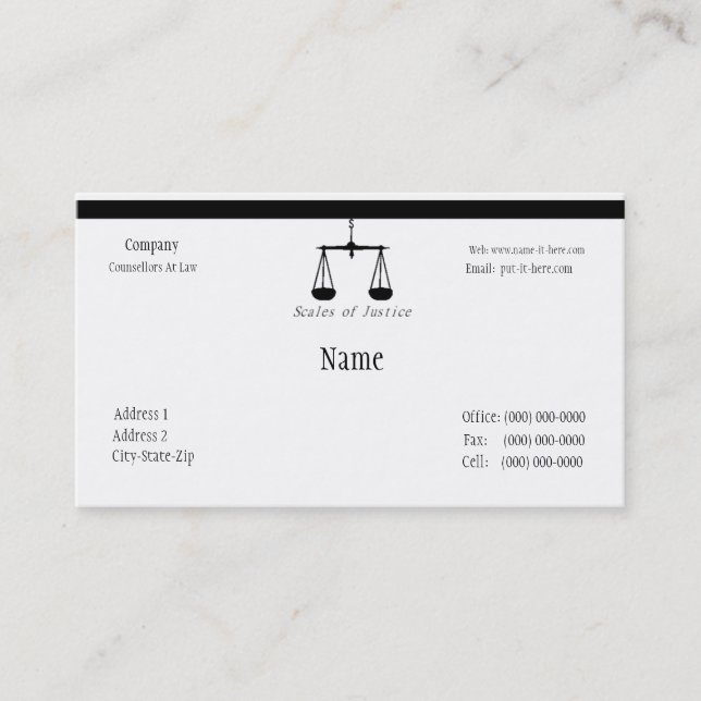 Attorney Business Card II (Front)