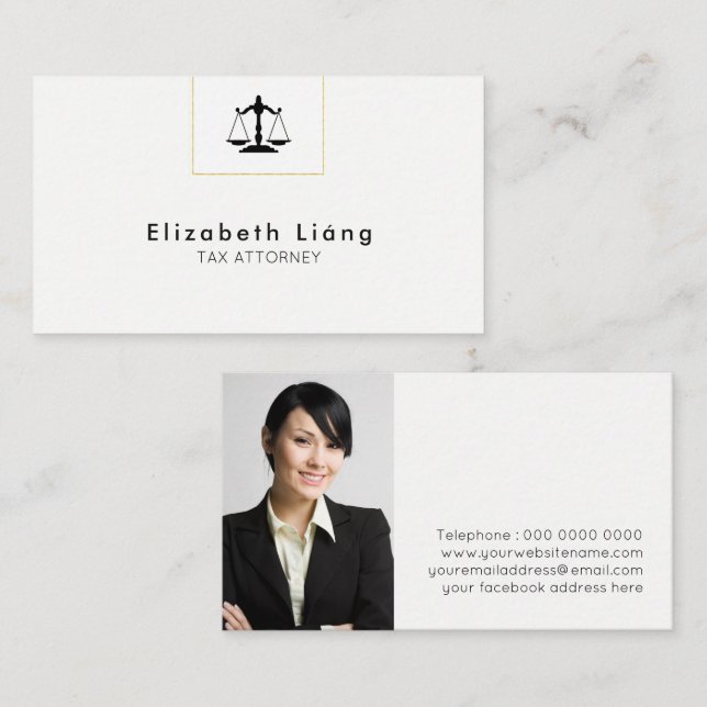 Attorney Business Card Template (Front/Back)