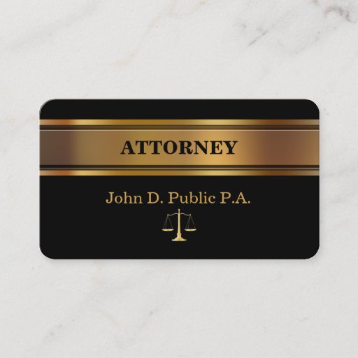 Customizable Attorney Business Cards