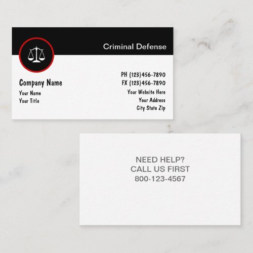 Customizable Attorney Business Cards