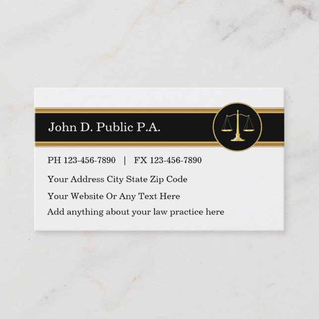 Attorney Business Cards (Front)