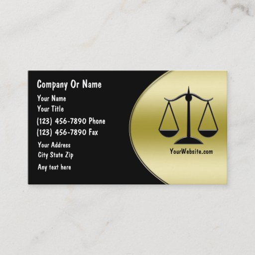 Customizable Attorney Business Cards