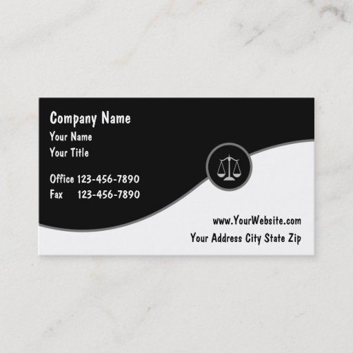 Customizable Attorney Business Cards