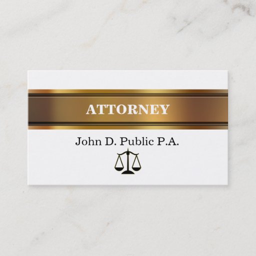 Customizable Attorney Business Cards