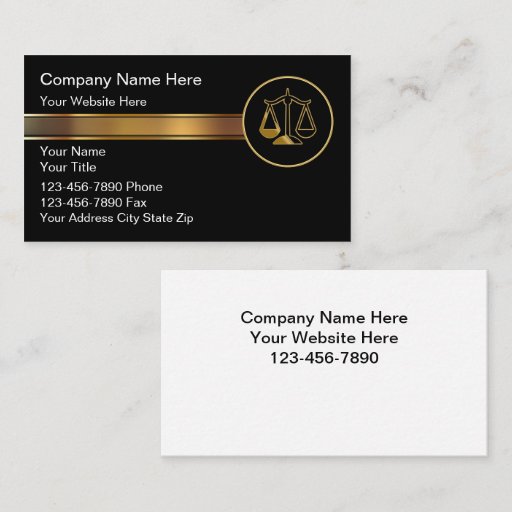 Customizable Attorney Business Cards