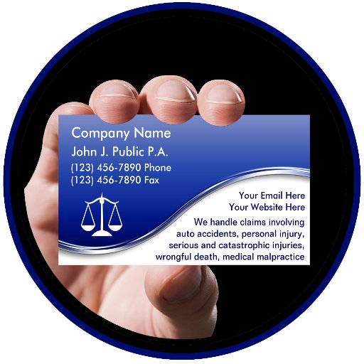 Customizable Attorney Business Cards