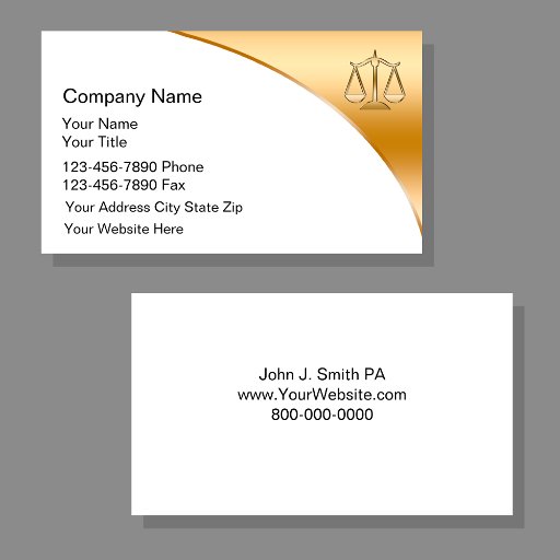 Customizable Attorney Business Cards