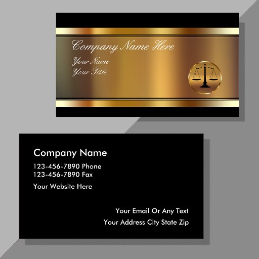 Customizable Attorney Business Cards