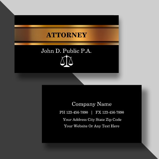Customizable Attorney Business Cards