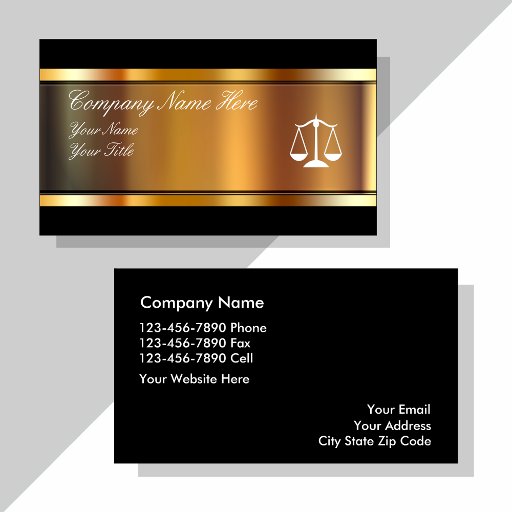 Customizable Attorney Business Cards