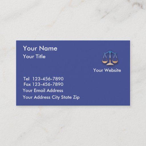 Customizable Attorney Business Cards
