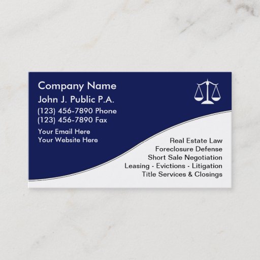 Customizable Attorney Business Cards