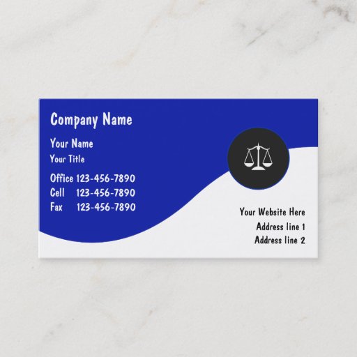 Customizable Attorney Business Cards