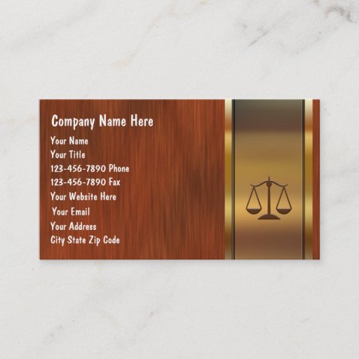 Customizable Attorney Business Cards