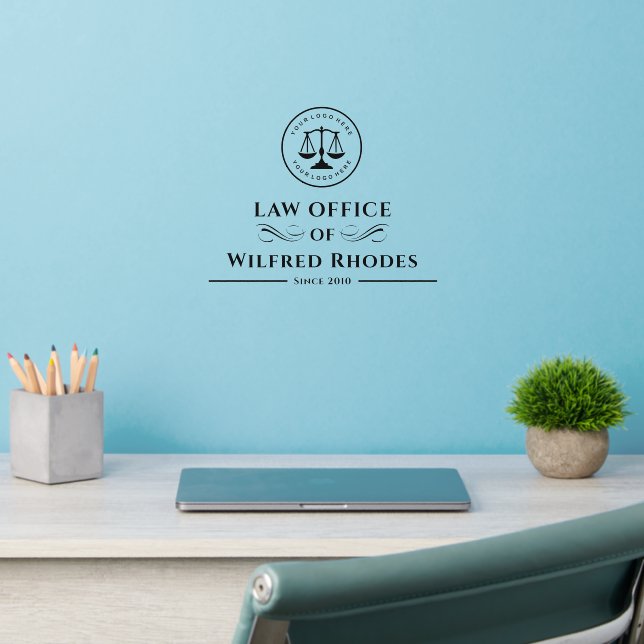 Attorney Business |  Law Office Black Wall Decal (Home Office 2)