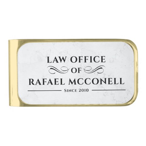 Attorney Business   Law Office Gold Gold Finish Money Clip