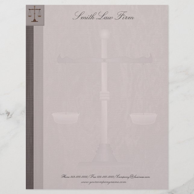 Attorney Business Letterhead (Front)