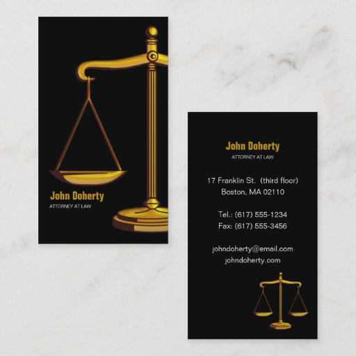 Customizable ATTORNEY AT LAW - Business Card