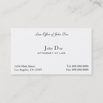 Attorney Clean - Law Office Business Card by SleekLaw at Zazzle