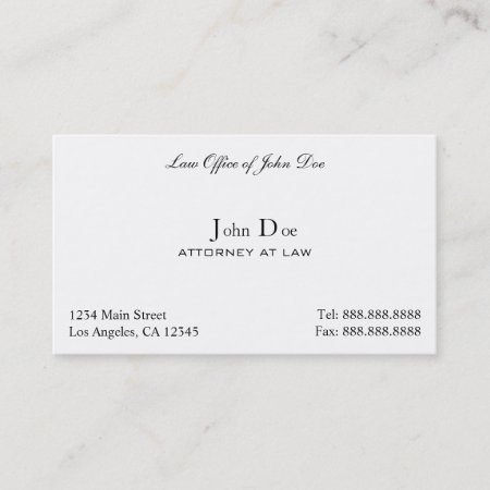 Attorney Clean - Law Office Business Card