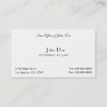 Attorney Clean - Law Office Business Card at Zazzle