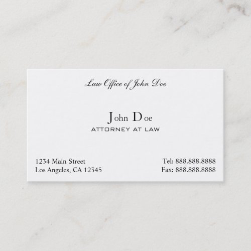 Attorney Clean - Law Office Business Card Template