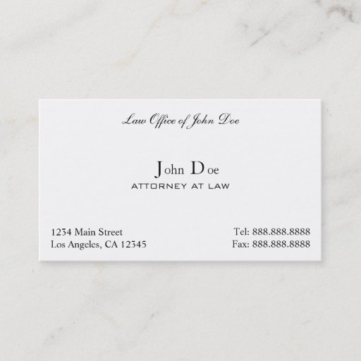 Customizable Attorney Clean - Law Office Business Card Template
