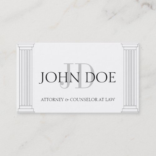 Attorney Columns W/W Business Card Templates