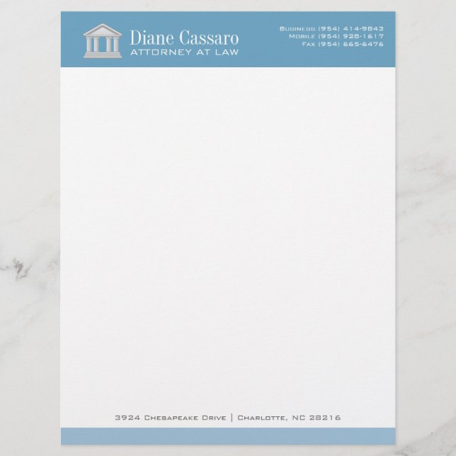 Attorney Cosmos Blue Letterhead (Front)
