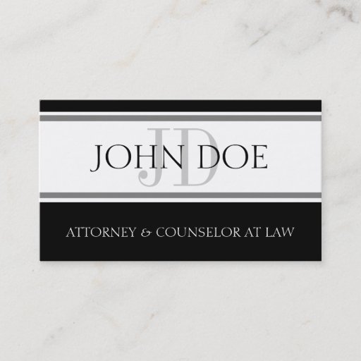 Customizable Attorney D Stripe - Available Letterhead - Business Card