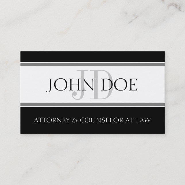 Attorney D Stripe W/W Business Card (Front)