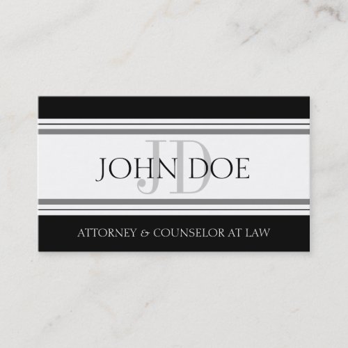 Attorney D Stripes W/W Business Card Templates