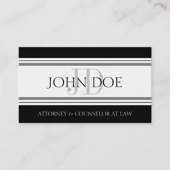 Attorney D Stripes W/W Business Card (Front)