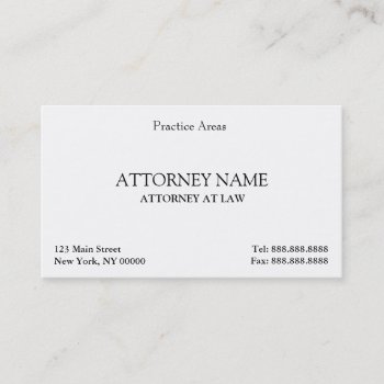 Attorney Elegant Clean Business Card by SleekLaw at Zazzle